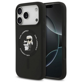 Funda para Apple iPhone 17 Pro - Karl Lagerfeld Liquid Silicone Karl and Choupette MagSafe