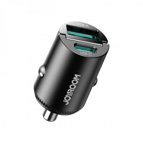 Cargador de coche Joyroom JR-CCN18 65 W USB-C + USB-A negro