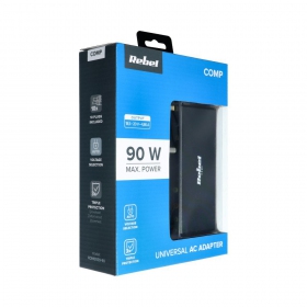 Cargador REBEL for Notebook / Laptop 90W / 18-20V (negro)