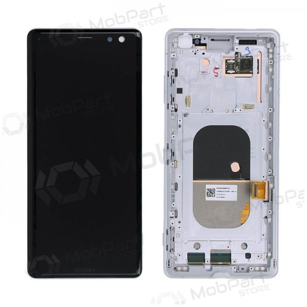 Sony Xperia XZ3 H8416 / H9436 pantalla (blanco) (con un marco) (usada grade B, original) Sony Xperia XZ3 H8416 / H9436 pantalla (blanco) (con un marco) (usada grade B, original)