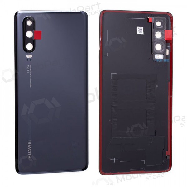 Huawei P30 tapa trasera de la batería (negro) (usada grade B, original)