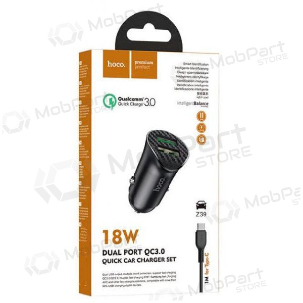 Cargador de coche HOCO Z39 USB + 