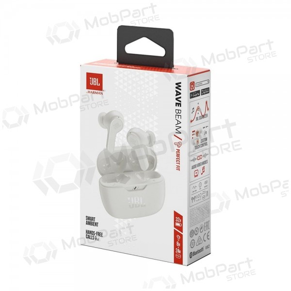 Auriculares inalámbricos JBL Wave Beam TWS Bluetooth 5.2 blancos