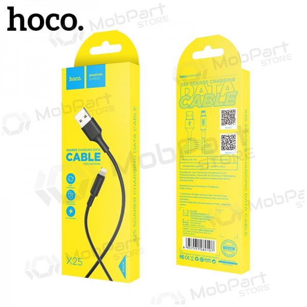 USB cable HOCO X25 lightning 1.0m (negro) USB cable HOCO X25 lightning 1.0m (negro)