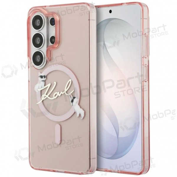 Funda para Samsung Galaxy S26 Ultra - Karl Lagerfeld IML Choupette Karl Script Logo Magnetic (rosa)