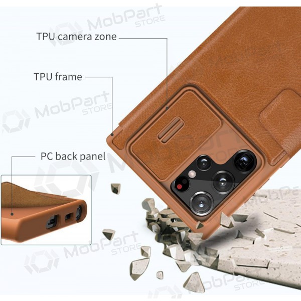 Samsung Galaxy S23 Plus funda „Nillkin Leather“ (marrón)