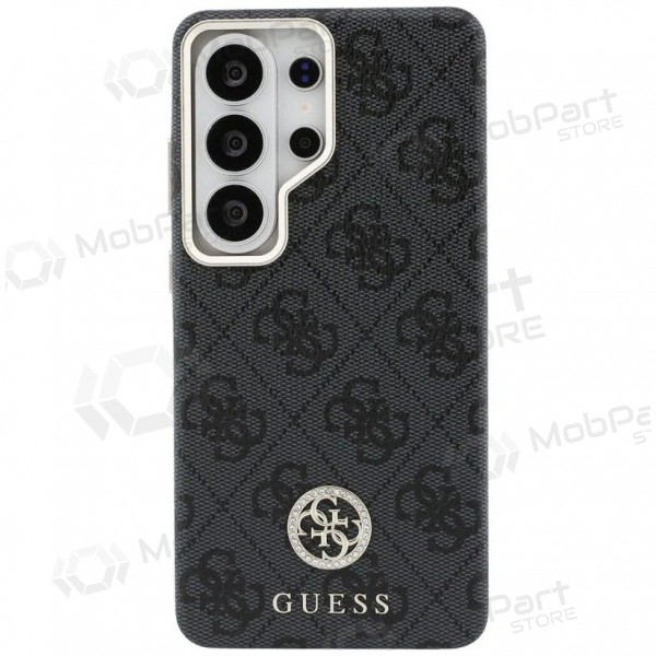 Funda para Samsung Galaxy S26 Ultra - Guess PU Leather 4G Strass Logo Gold Frame Magnetic (negra)