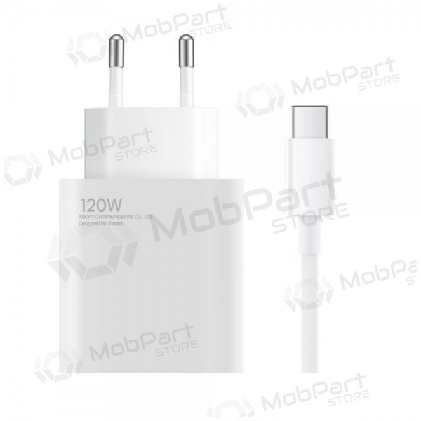 Cargador de teléfono Xiaomi HyperCharge Combo BHR9462EU 120 W USB-A QC GaN blanco