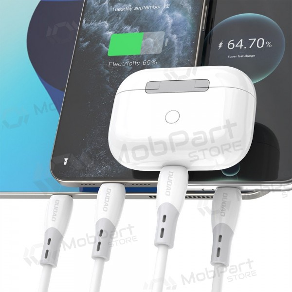 Cable USB-C Dudao L25SC USB-C a USB-C 2 m 60 W blanco