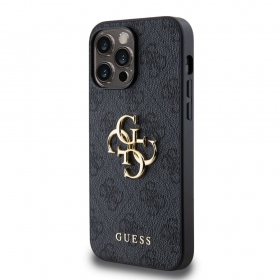 Funda para Apple iPhone 14 Pro Max -Guess PU 4G Metal Logo- (gris)