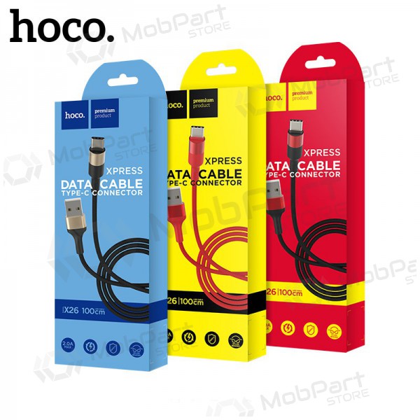 USB cable Hoco X26 Type-C 1.0m (negro / dorado)