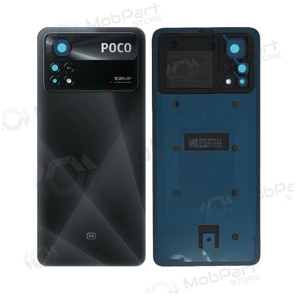 Xiaomi Poco X4 Pro 5G tapa trasera de la batería (negro) (original) (service pack) Xiaomi Poco X4 Pro 5G tapa trasera de la batería (negro) (original) (service pack)