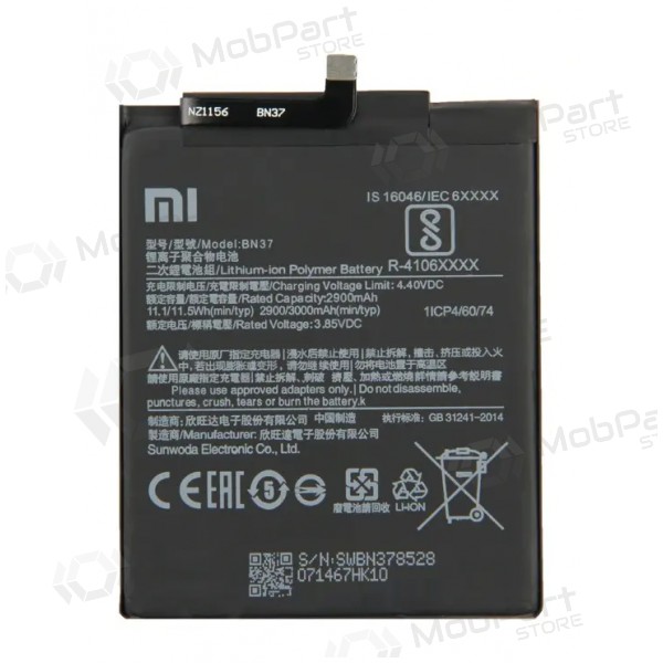 Xiaomi Redmi 6, Redmi 6A bateria, akumuliatorius (BN37) (original)