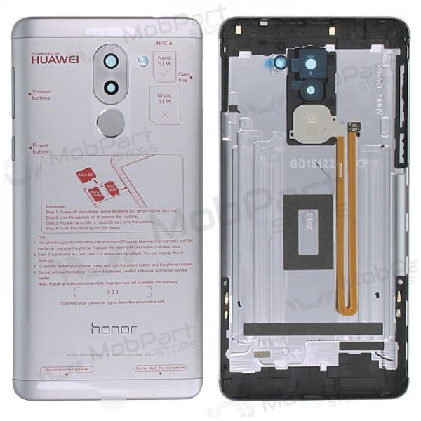 Huawei Honor 6X tapa trasera de la batería (gris) (usada grade C, original) Huawei Honor 6X tapa trasera de la batería (gris) (usada grade C, original)