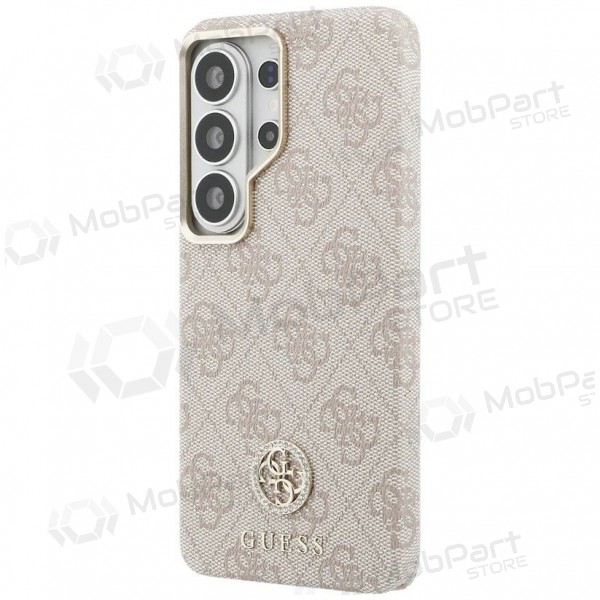 Funda para Samsung Galaxy S26 Ultra - Guess PU Leather 4G Strass Logo Gold Frame Magnetic (rosa)