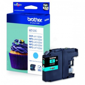 Brother LC 123 (LC123C), cartucho cian para impresoras de inyección de tinta