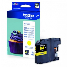 Brother LC 123 (LC123Y), cartucho amarillo para impresoras de inyección de tinta