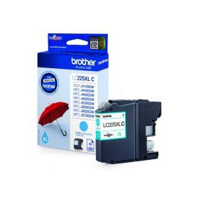 Brother LC 225XL (LC225XLC), cartucho cian para impresoras de inyección de tinta, 1200 páginas.