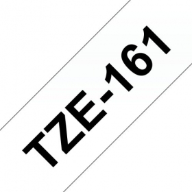 Brother TZe-161 (TZe161) Cinta de etiquetado laminada Negro sobre Transparente, 36mm, 8m