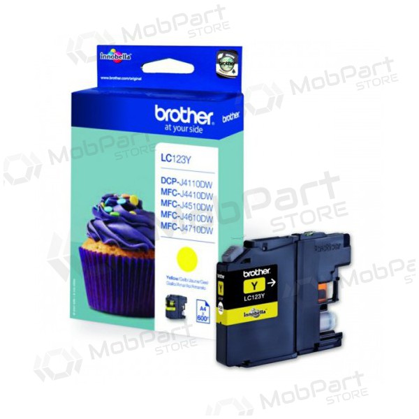 Brother LC 123 (LC123Y), amarillo cartucho para impresoras de inyección de tinta