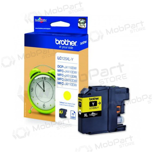 Brother LC 125XL (LC125XLY), cartucho de tinta amarillo para impresoras de inyección