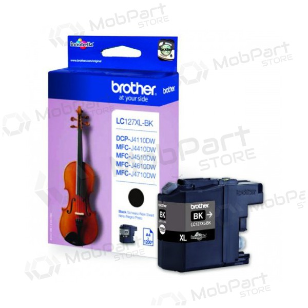 Brother LC 127XL (LC127XLBK), cartucho de tinta negro para impresoras de inyección, 1200 páginas.