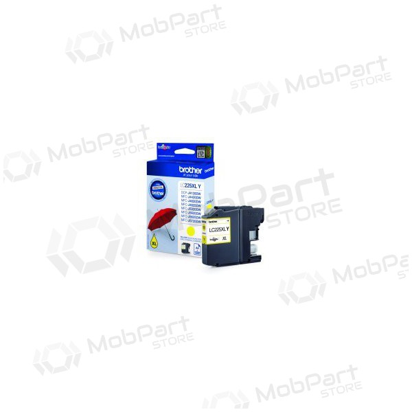 Brother LC 225XL (LC225XLY), cartucho amarillo para impresoras de inyección de tinta, 1200 páginas.