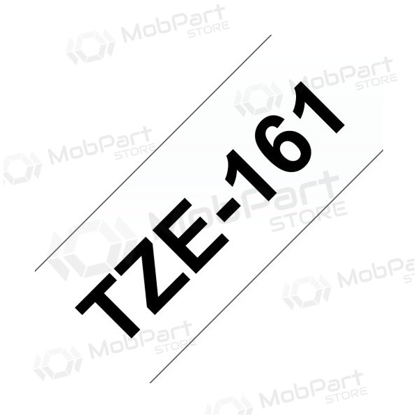 Brother TZe-161 (TZe161) Cinta de etiquetado laminada Negro sobre Transparente, 36mm, 8m