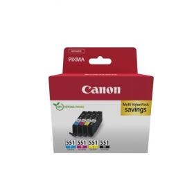Canon CLI-551 (6509B016) juego de cartuchos de tinta, C/M/Y/BK