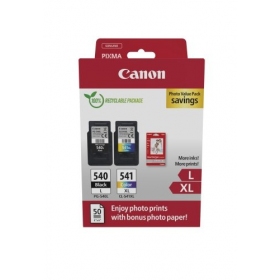 Canon PG-540L/CL-541XL (5224B012) - Paquete de valor fotográfico, juego de cartuchos de tinta, BK/CMY