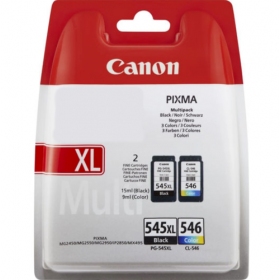 Canon PG-545XL/CL-546 (8286B010) Juego de cartuchos de tinta, BK/CMY