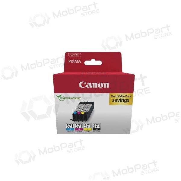 Canon CLI-571 (0386C008) Kit de cartuchos de tinta, C/M/Y/BK