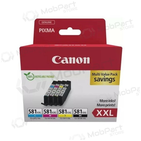 Canon CLI-581XXL (1998C007) Juego de cartuchos de tinta, C/M/Y/BK