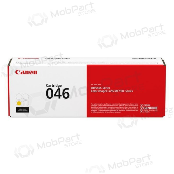 Canon CRG 046 (1247C002), cartucho amarillo para impresoras láser, 2300 páginas.