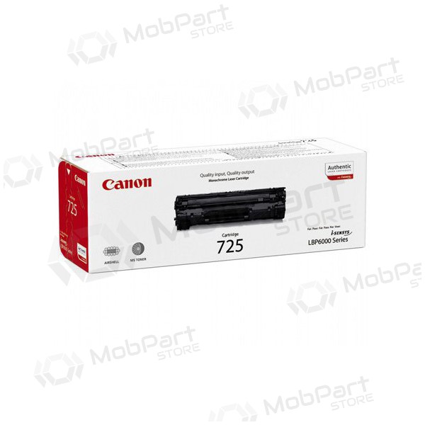 Canon CRG 725 (3484B002) cartucho negro para impresoras láser, 1600 páginas.