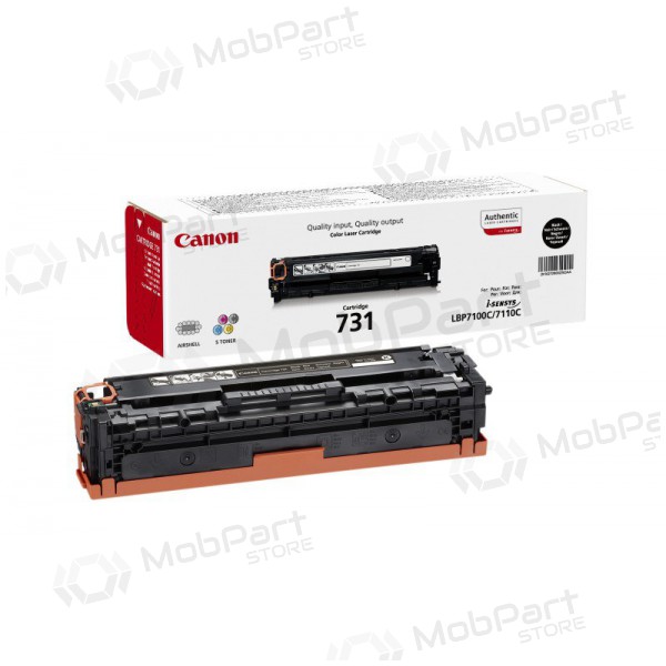 Canon CRG 731 (6272B002) cartucho de tóner negro para impresoras láser, 1400 páginas.