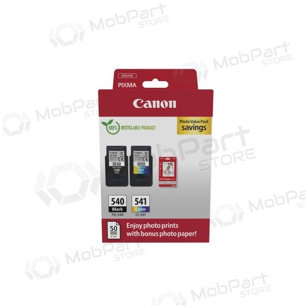 Canon PG-540/CL-541 (5225B013) Photo value pack Juego de cartuchos de tinta, BK/CMY