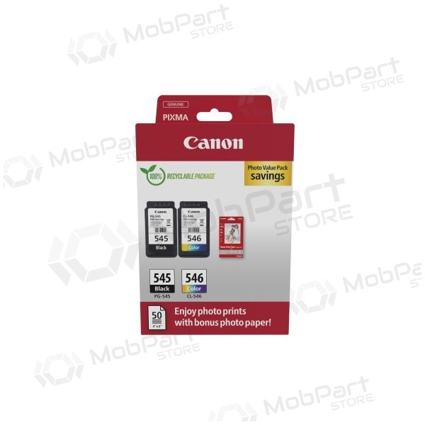Canon PG-545/CL-546 (8287B008) Juego de cartuchos de tinta, BK/CMY