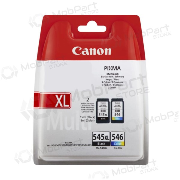 Canon PG-545XL/CL-546 (8286B010) Juego de cartuchos de tinta, BK/CMY