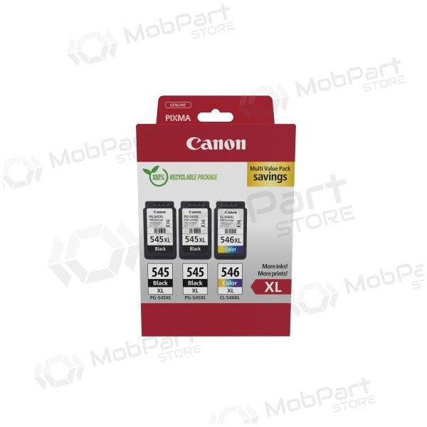 Canon PG-545XL/CL-546XL (8286B013) Juego de cartuchos de tinta, BK/CMY