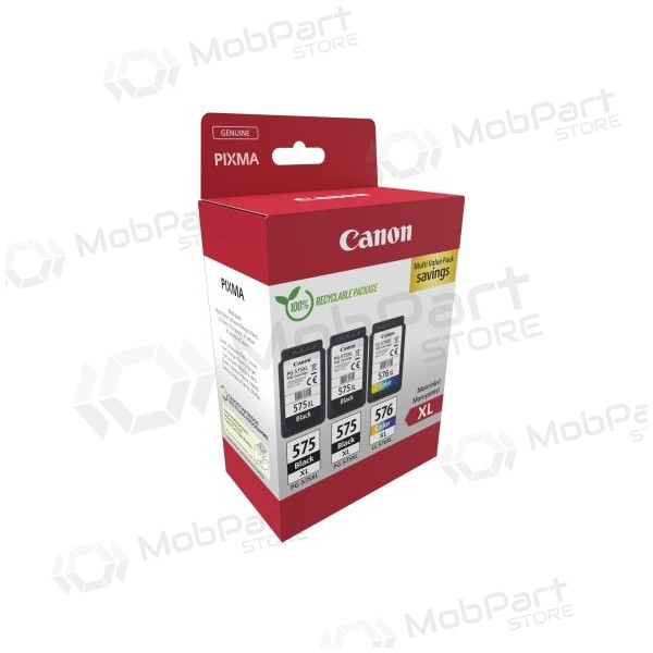 Canon PG-575XL/CL-576XL (5437C004) Juego de cartuchos de tinta, BK/CMY