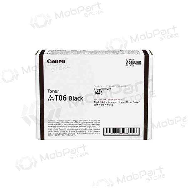 Cartucho de tóner láser Canon T06 (3526C001), Negro