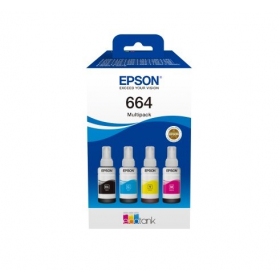 Epson 664 EcoTank (C13T66464A) kit de botellas de recarga de tinta, CMYK