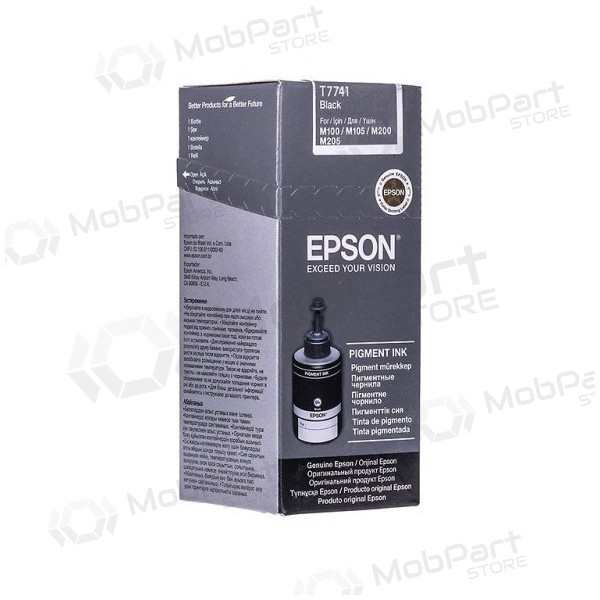 Botella de pigmento Epson (C13T77414A), cartucho negro para impresoras de inyección de tinta