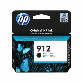 Cartucho de tinta negra Hewlett-Packard 912 (3YL80AE) para impresoras de inyección de tinta, 1000 páginas