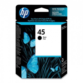 HP No.45 (51645AE), negro cartucho para impresoras de inyección de tinta, 930 paginas.
