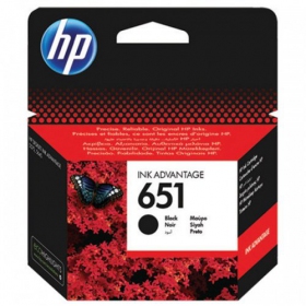 HP No.651 (C2P10AE), cartucho negro para impresoras de inyección de tinta, 600 pág.