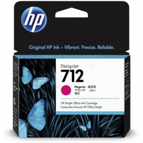 HP No.712 (3ED68A), cartucho de tinta púrpura para impresoras de inyección de tinta, 29ml.