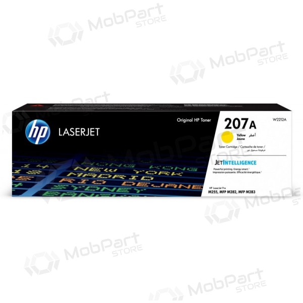 Cartucho de tóner HP 207A (W2212A), amarillo