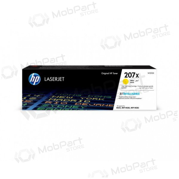HP 207X W2212X, cartucho de tóner amarillo para impresoras láser